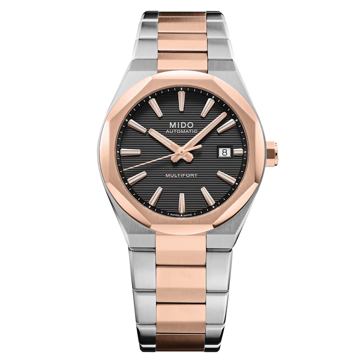 *BRAND NEW* Mido Multifort 8 One Crown Black Dial Men’s Watch M0555072205100