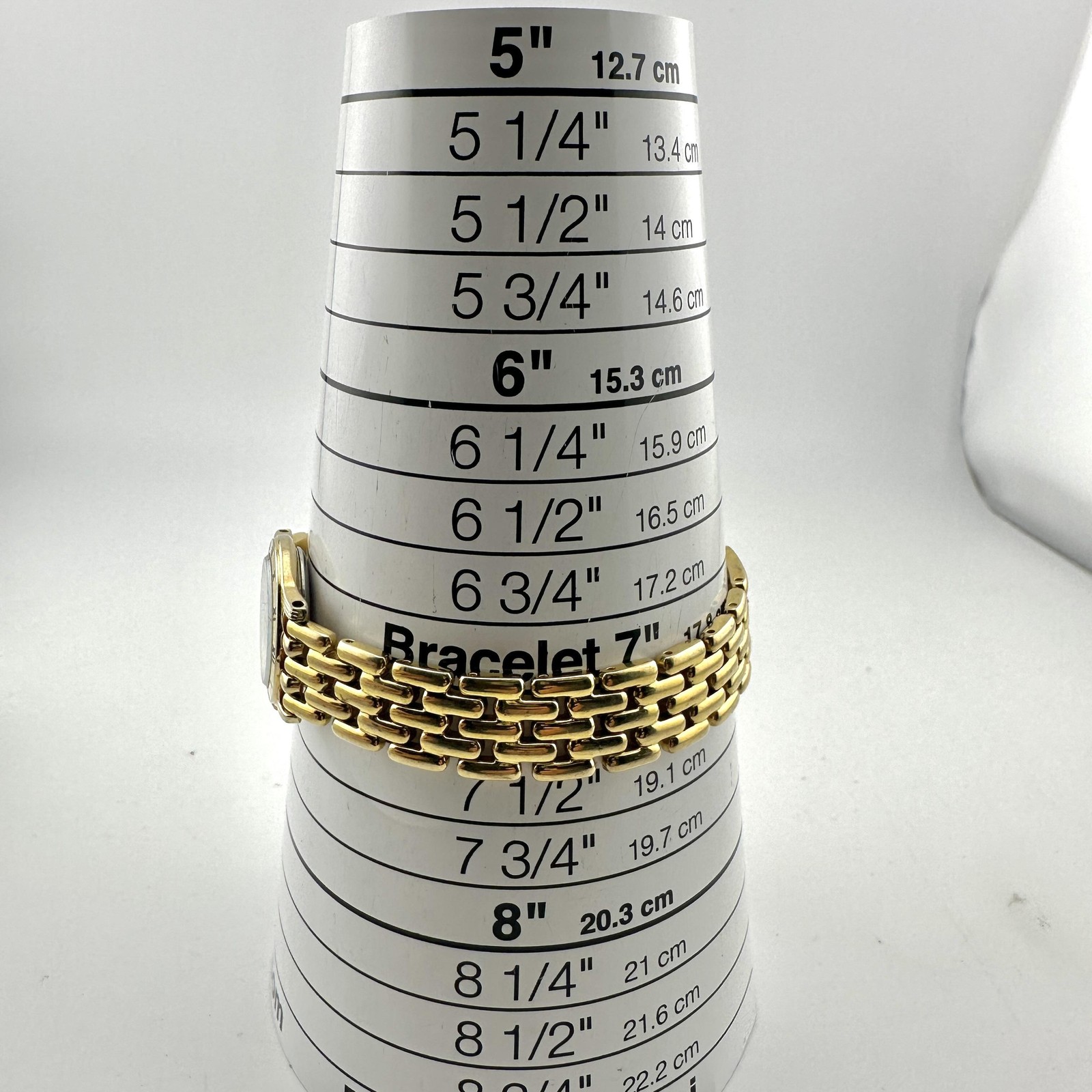 Scratched Citizen Womens Watch 21mm Black Dial Gold Case Bracelet, Size 7.3″