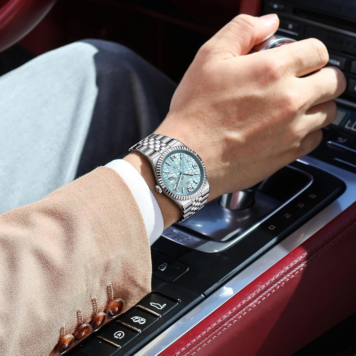 Luxury Men’s Waterproof Stainless Steel Fashion Luminous Date Watches
