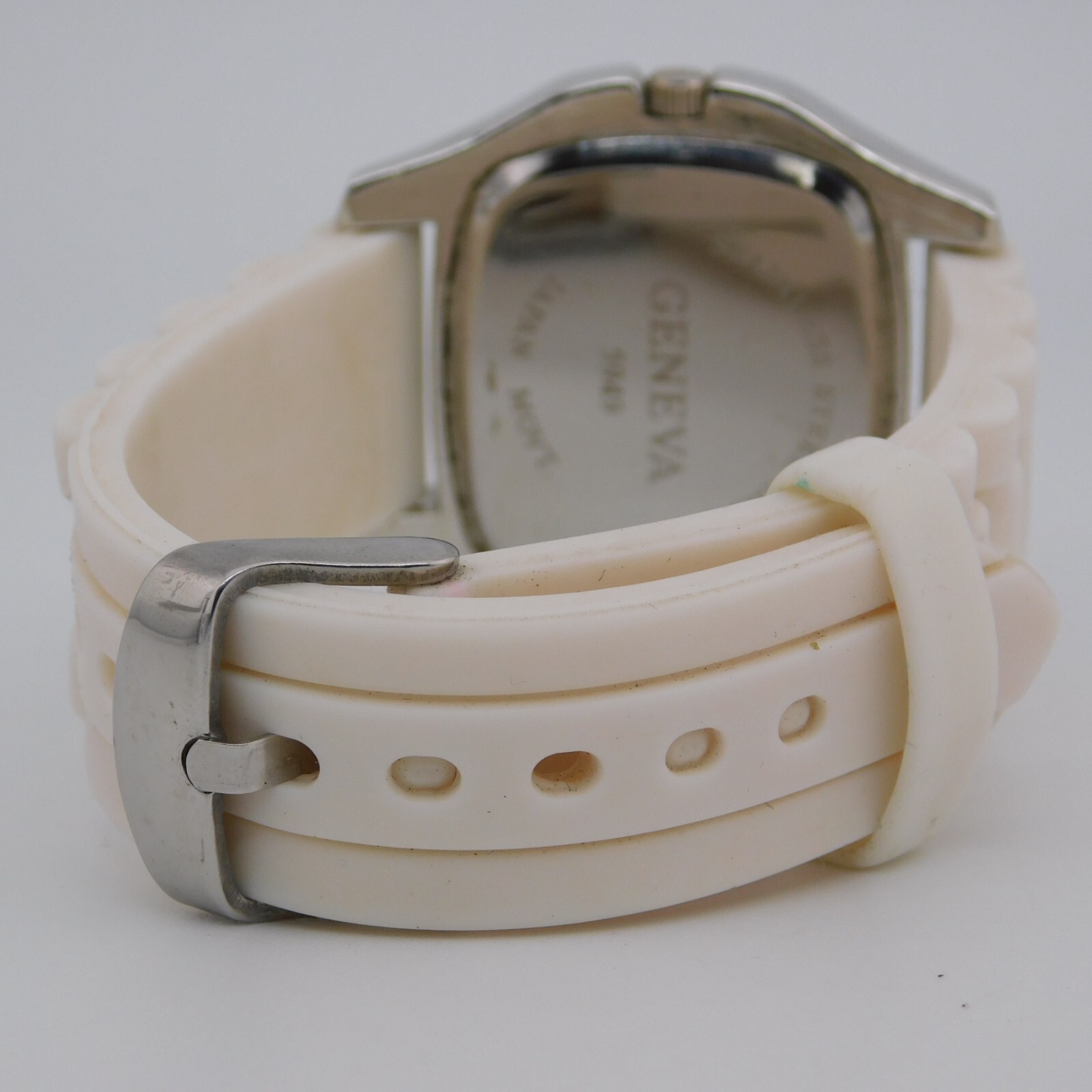 GENEVA 5949 White-Tone Quartz Analog Women’s Watch New Battery