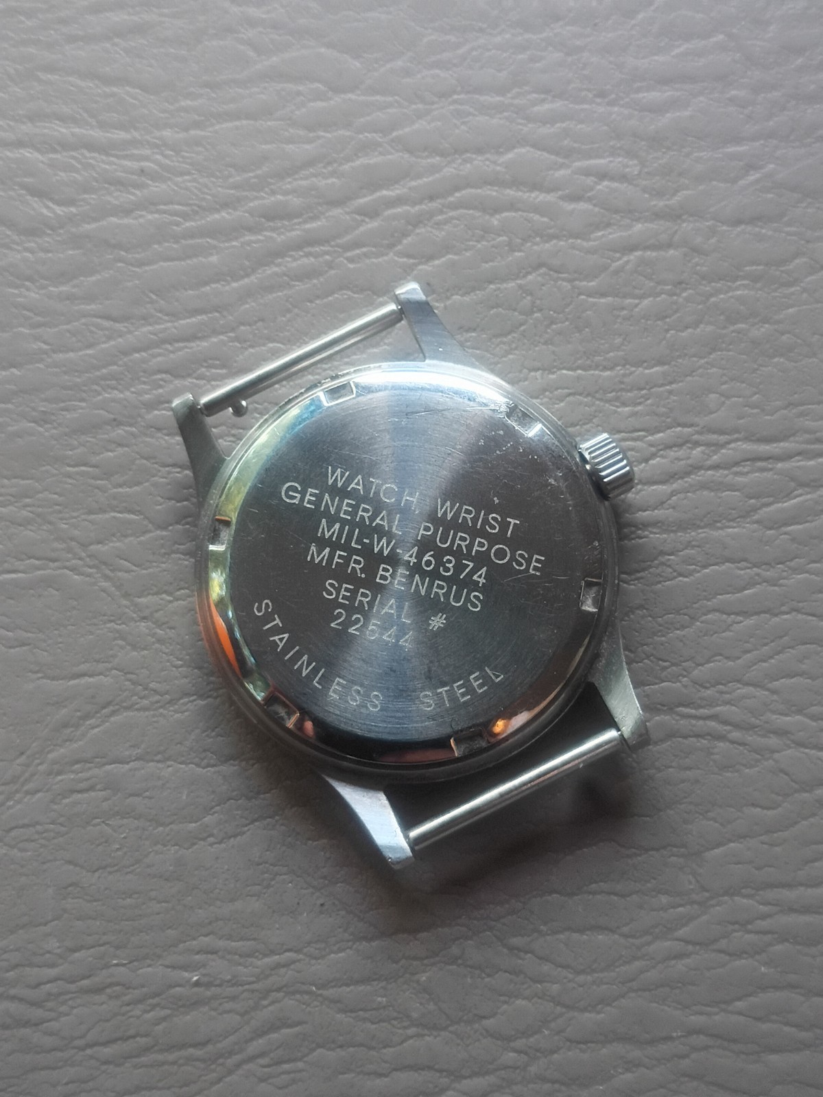 Benrus MIL-W-46374 Reissue Military Manual Mechanical Wristwatch Black Dial