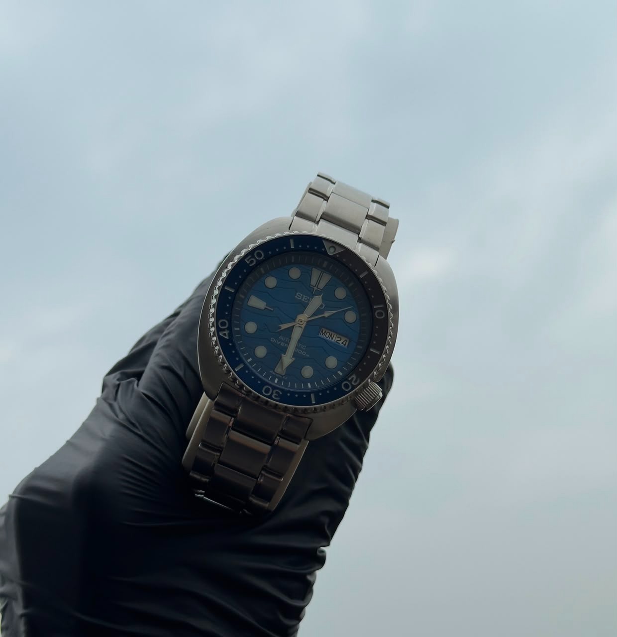 SEIKO Turtle Prospex Special Edition “Save the Ocean” Automatic Watch Blue Grade