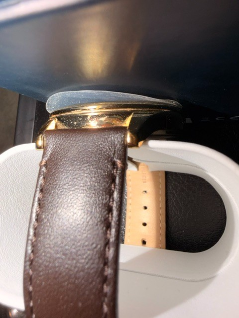 TOMMY HILFIGER ESSENTIAL 1791660 BLACK DIAL BROWN LEATHER STRAP 44MM MENS WATCH