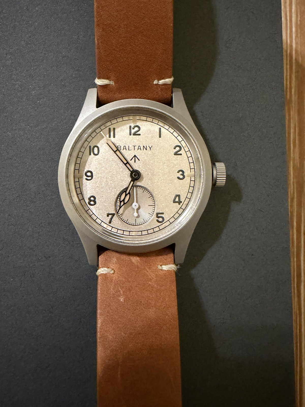 BALTANY Dirty Dozen Quartz men’s watch 36mm with box, pouch and papers