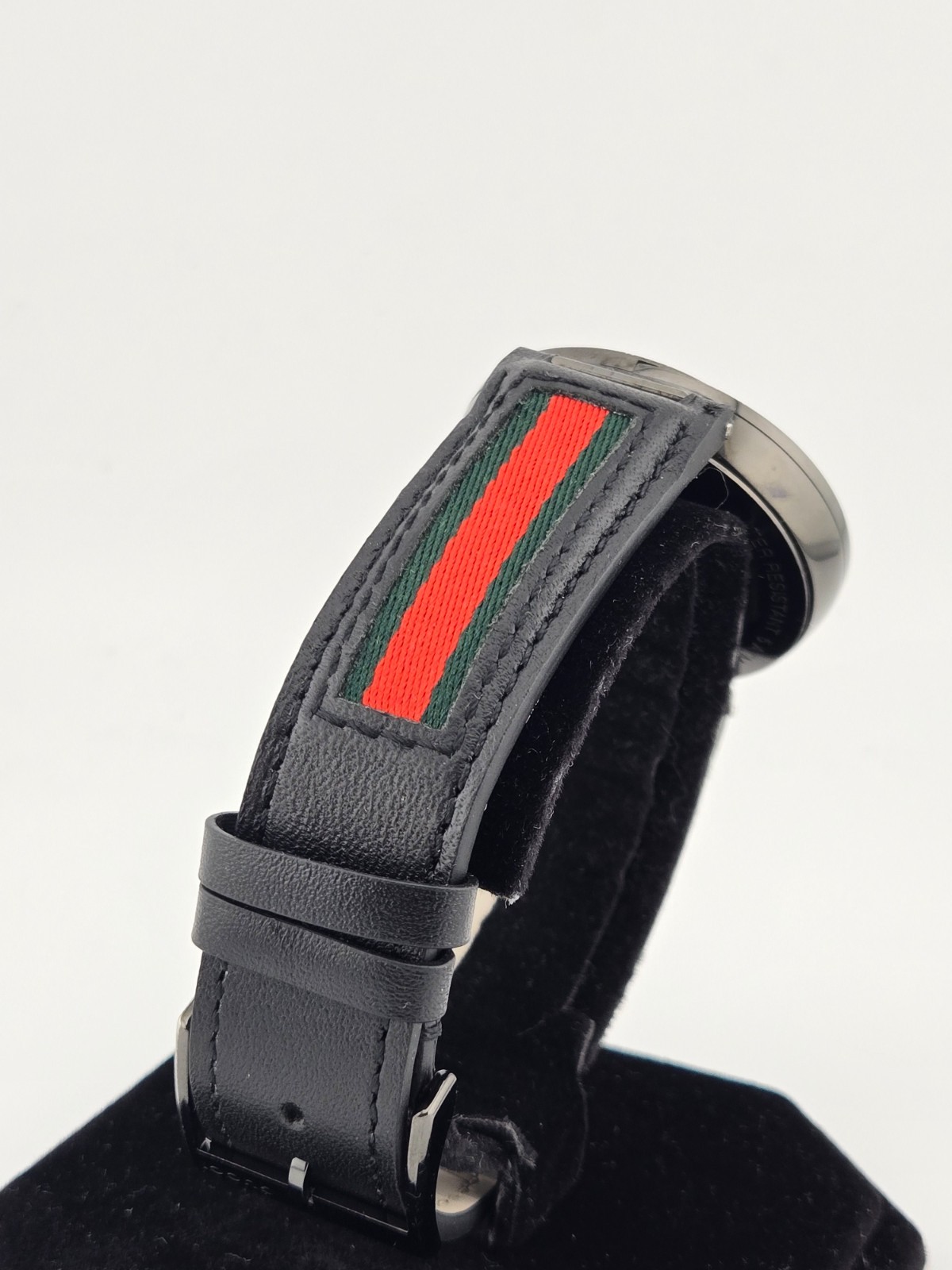 Gucci Interlocking GG Men’s Black Dial Multicolor Leather Strap Watch – YA133206