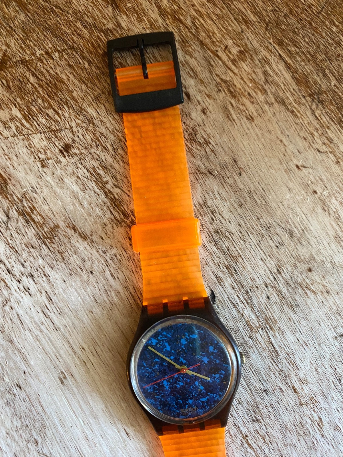 SWATCH 🦩 LAZULI – 🇨🇭 GF101 – 1987 – 🦩 NEW CUSTOM STRAP – 34mm 🇨🇭