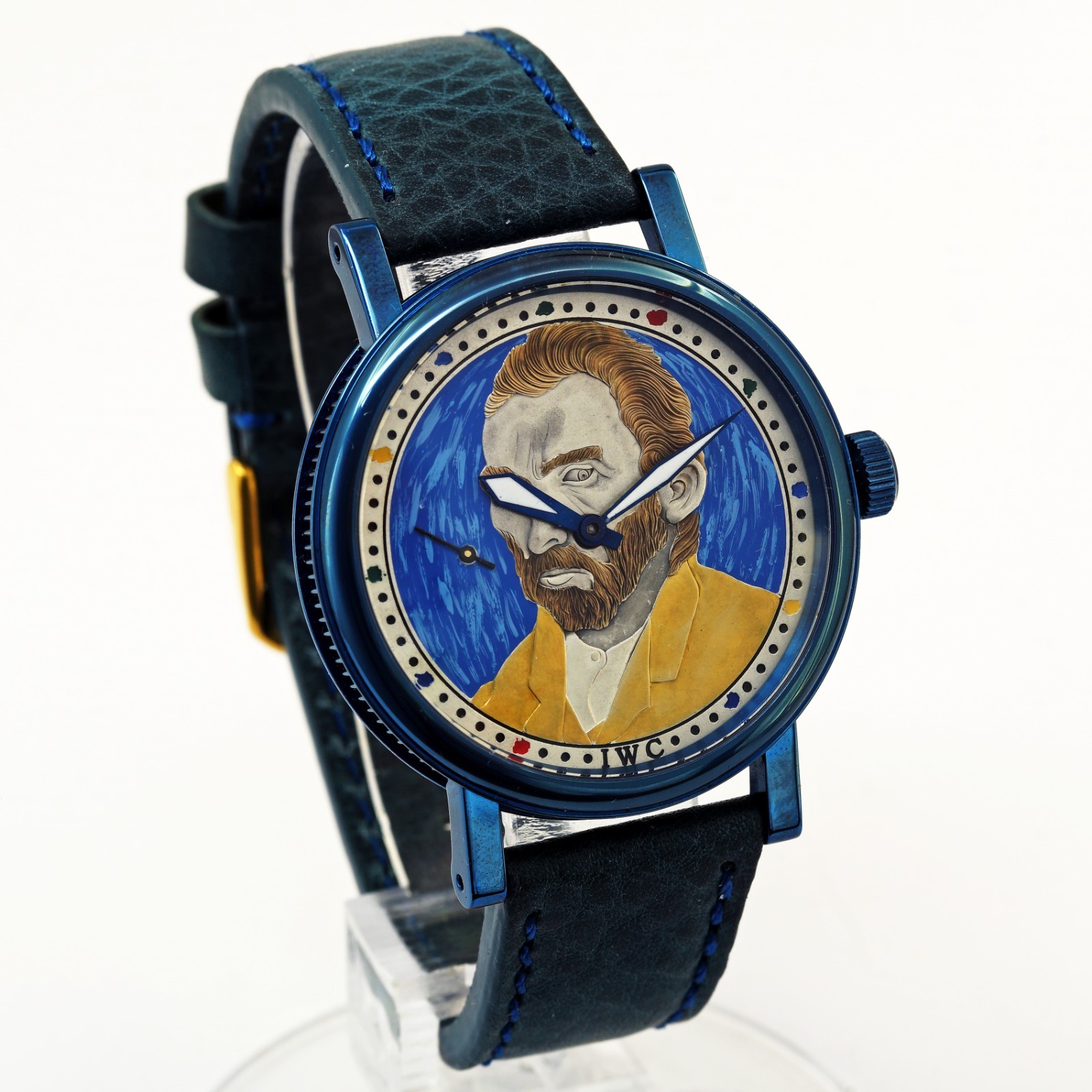 1920s IWC Schaffhausen Marriage Watch Unique Van Gogh Dial Skeleton wristwatch