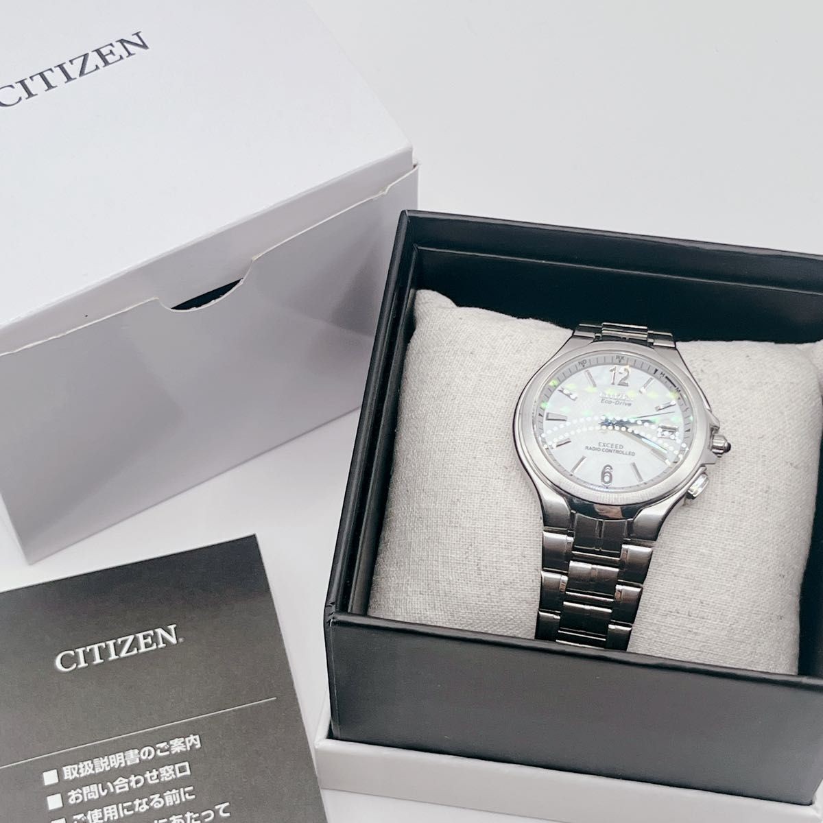 Excellent condition Rare CITIZEN Exceed H410 T005756 Radio Solar Titanium Men’s