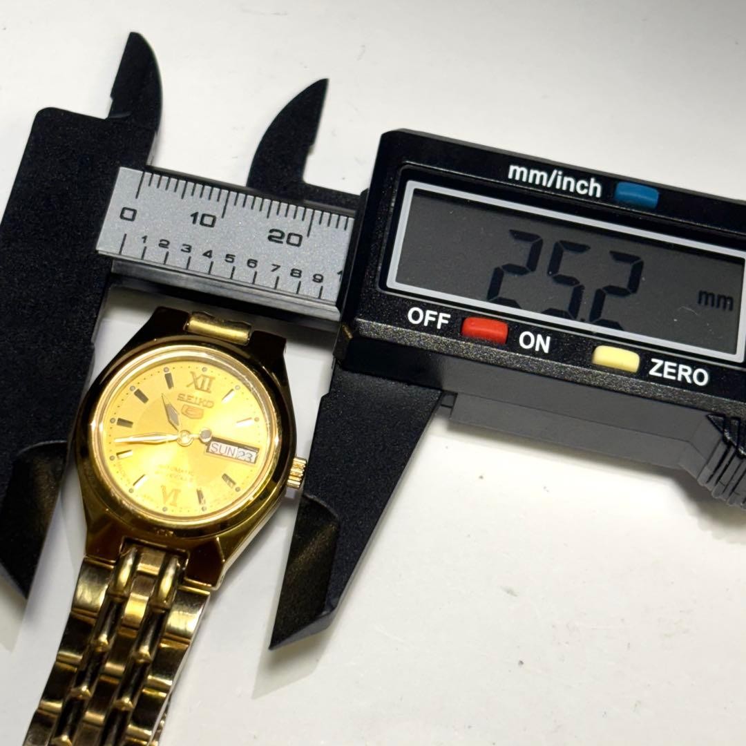 SEIKO5 SYMA12K1 SYMG80J1 Automatic Gold Overseas Model Watch 21J 25mm Hardlex