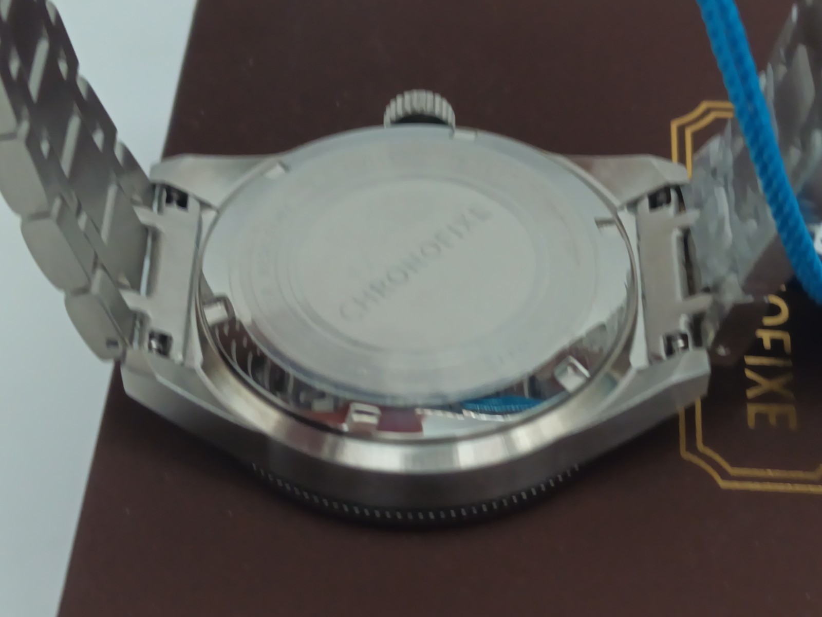 Chronofixe Sous-Marine GMT Watch 100M World Time Bezel Brown Dial Men’s + Box