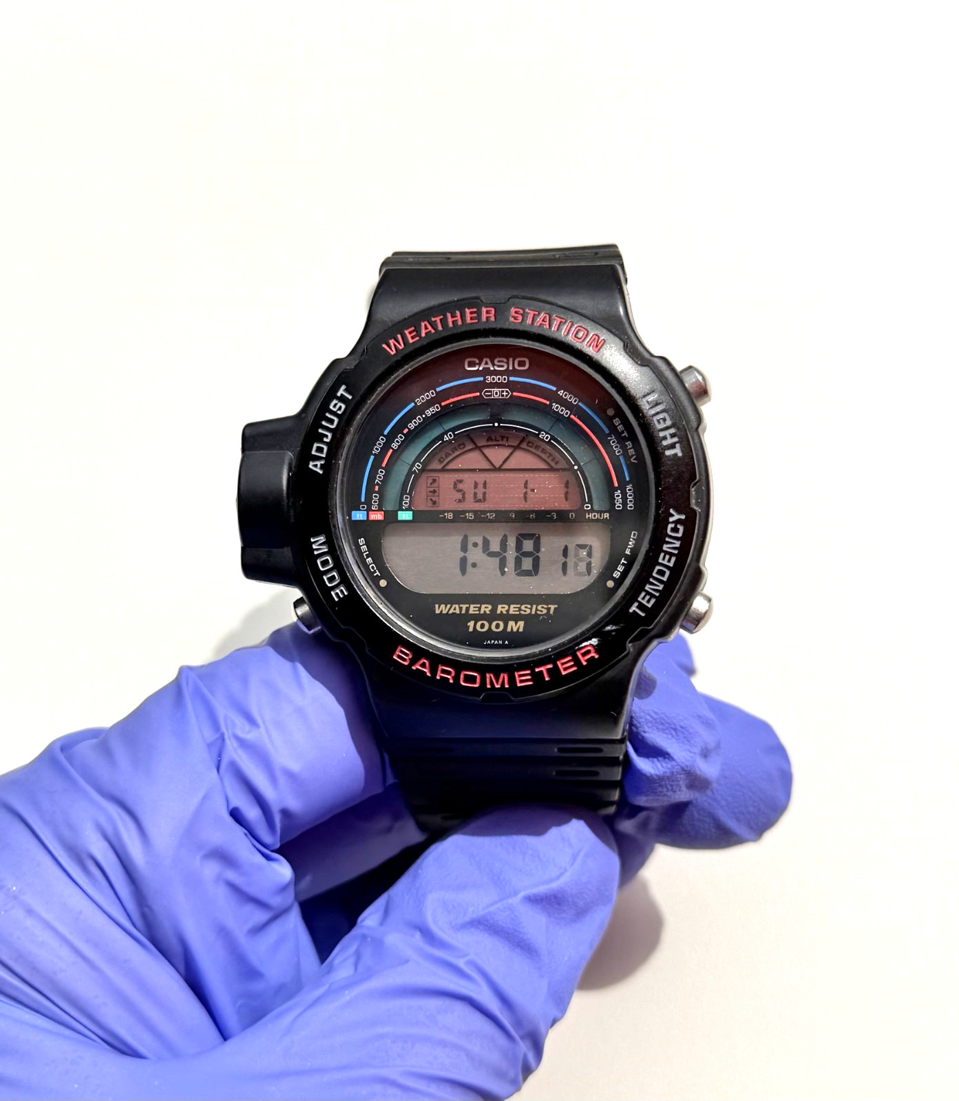 Mint Vintage Casio Weather Station Barometer BM-500W Men’s Sports Watch