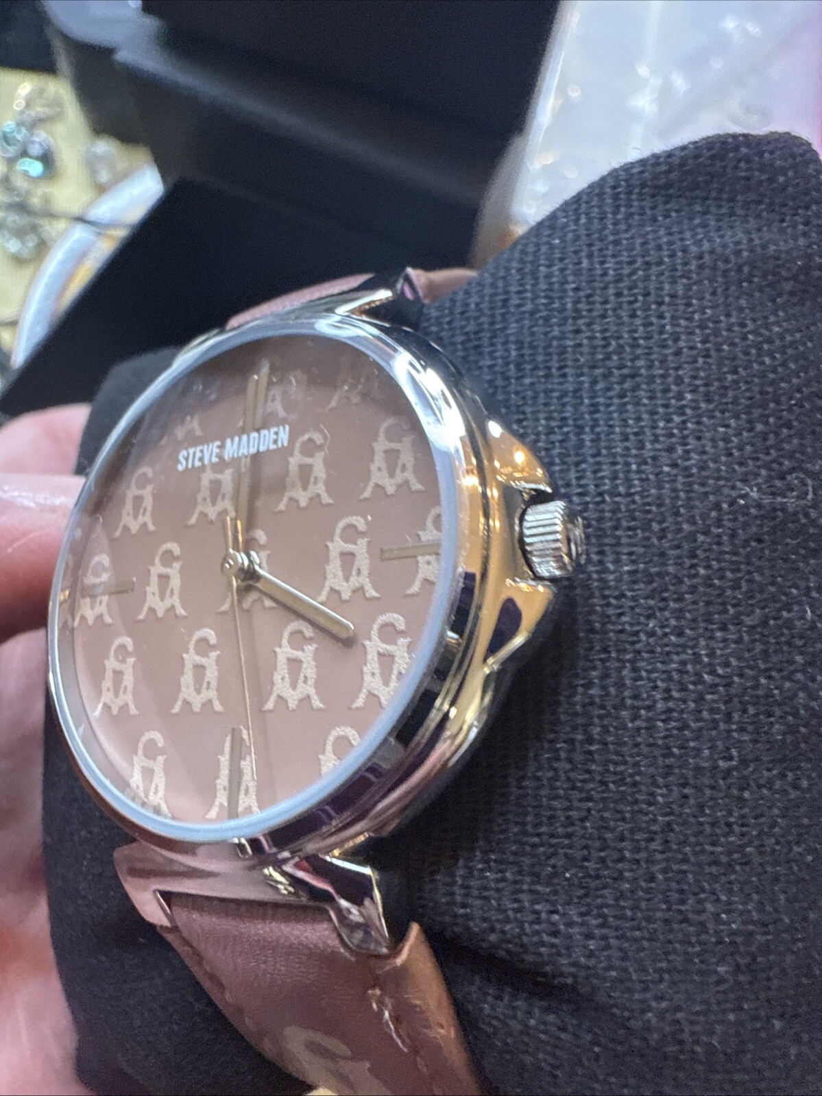 Steve Madden Women’s Dual Colored Dark Brown and Light Brown watch