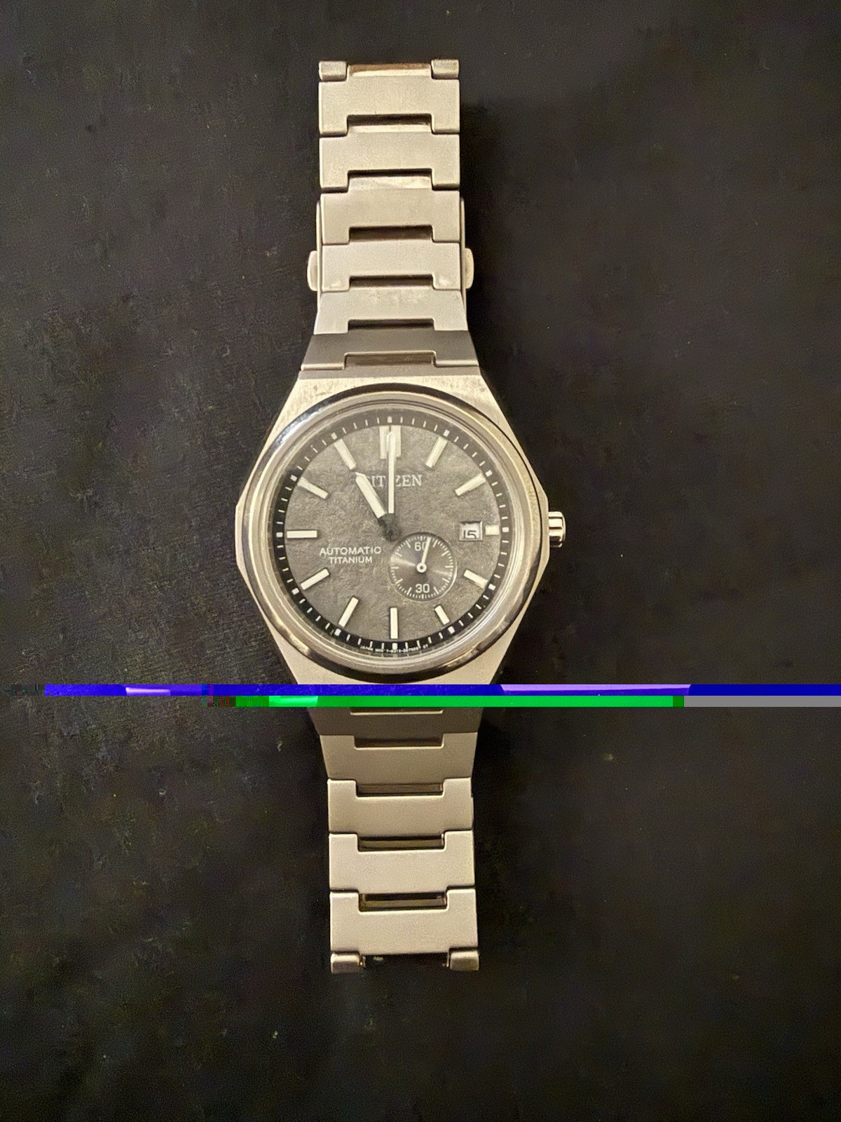 Citizen Automatic Titanium Men’s Watch 40mm Gray Dial Date 10 Bar w/Box
