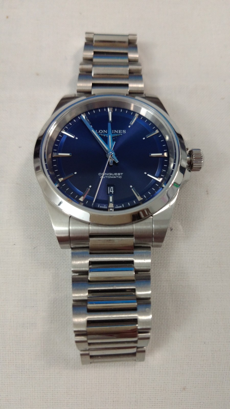 Longines Conquest 41mm Blue, full set, warranty card w/ 3yr left – L3.830.4.92.6