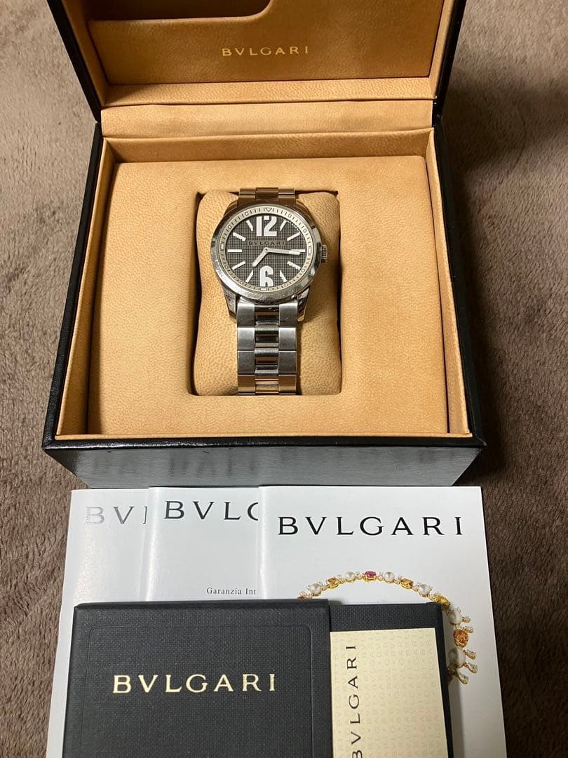 Bvlgari Solotempo ST37S Quartz Watch 37mm Excellent Condition Box & Papers Japan