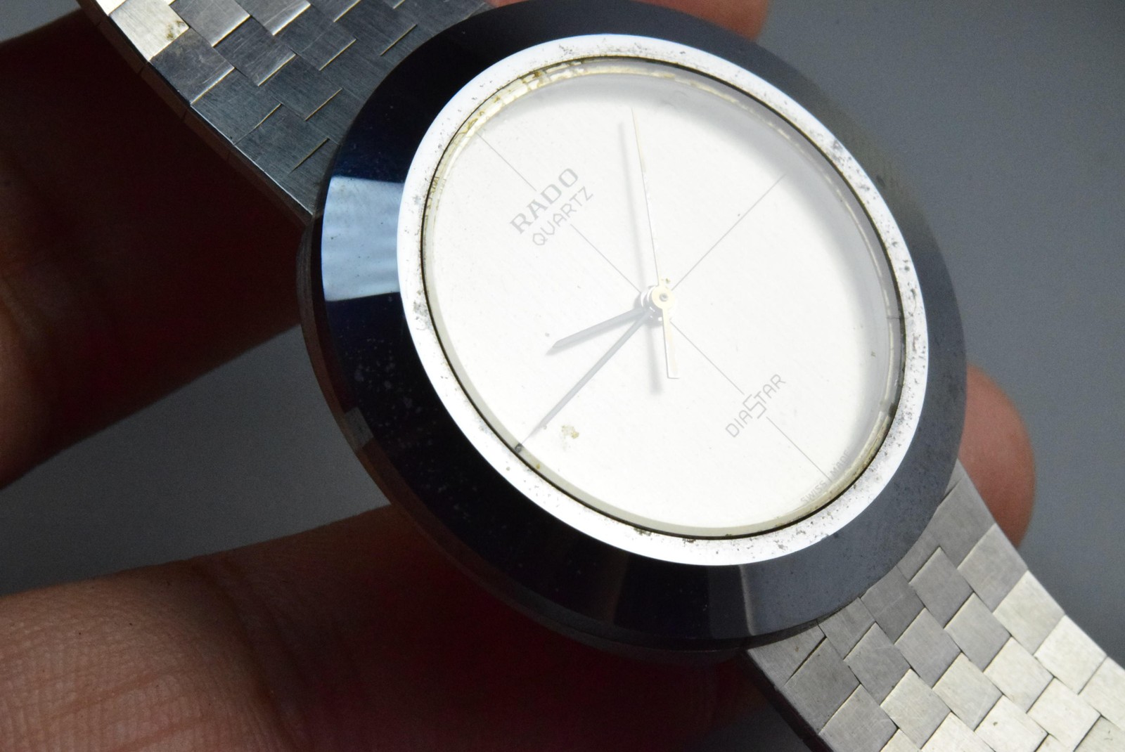 Vintage watch Rado Diastar Gray Men Quartz Round 36mm