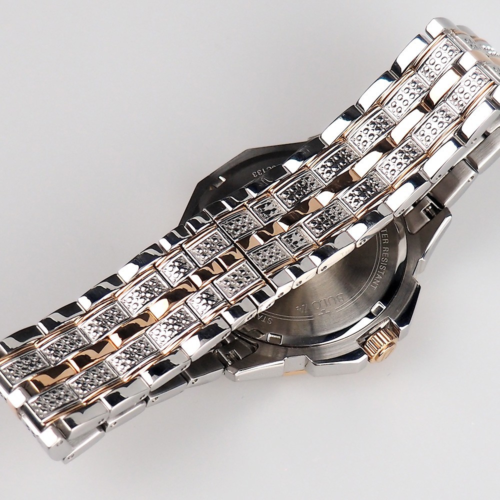 Bulova Octava Crystal 98C133 Two Tone Silver & Rose Gold Men’s Quartz Watch