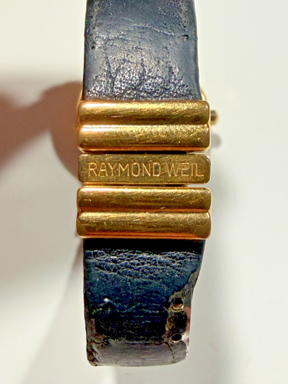 Vintage Raymond Weil 8082 Ladies Quartz Watch 18k Plated Running Needs New Strap