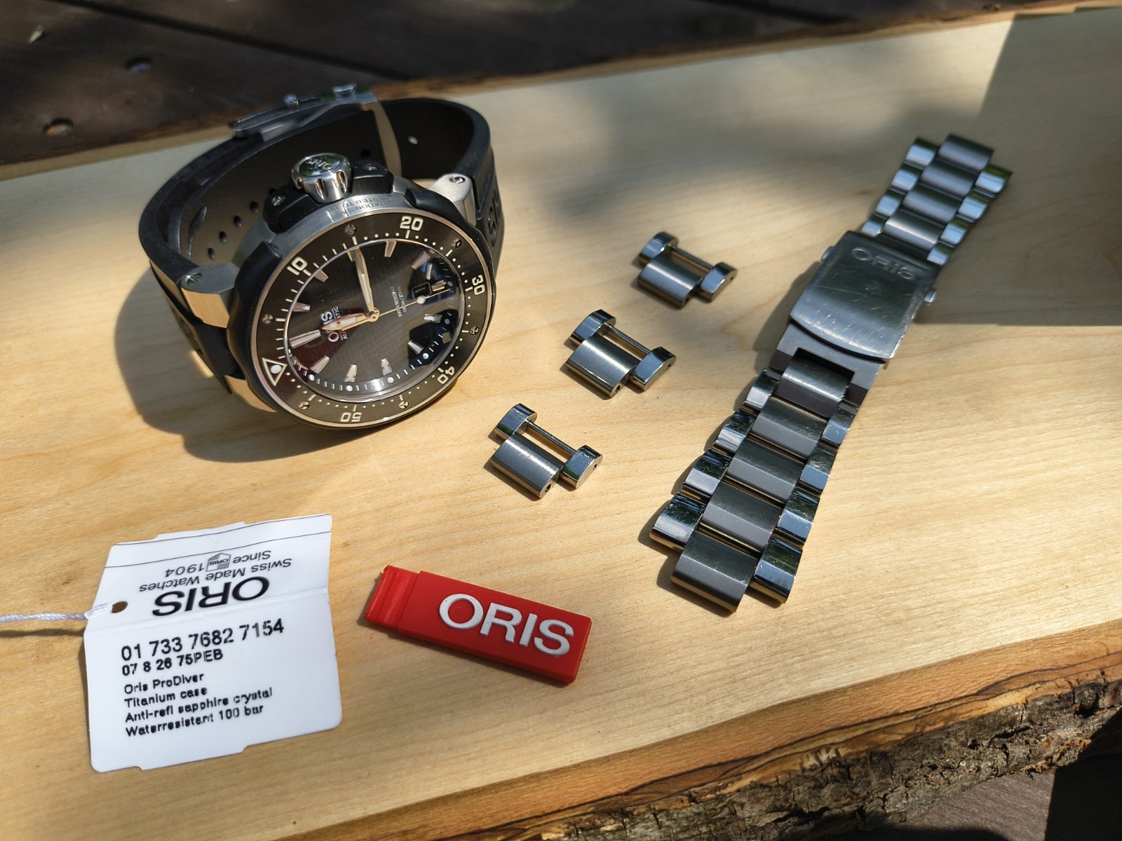 Full Set! Oris Titanium Prodiver Date 1000m – 7682