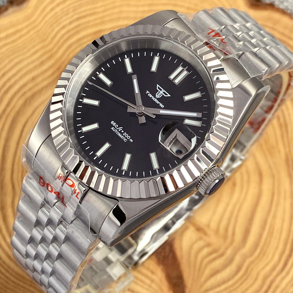 Tandorio 36mm/39mm Fluted Bezel Japan NH35A Sapphire Glass Auto Men Watch Date