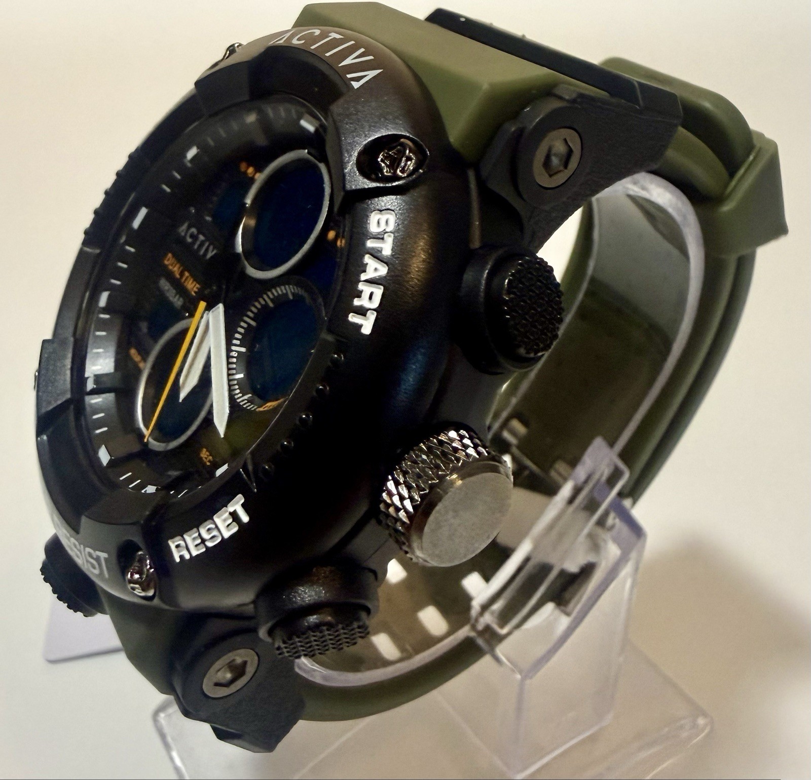 Activa By Invicta 52mm Army Green Digital Chronograph Men’s Sport ACW8038-004