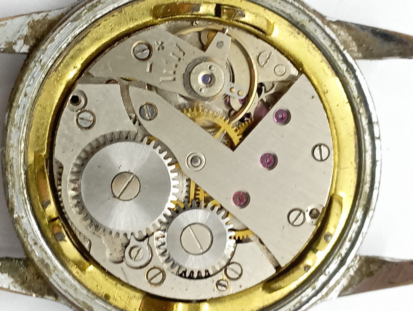 VINTAGE Dollar Special ANCRE 15 Jewels Cal. Cupillard 233 RARE working Well Stem