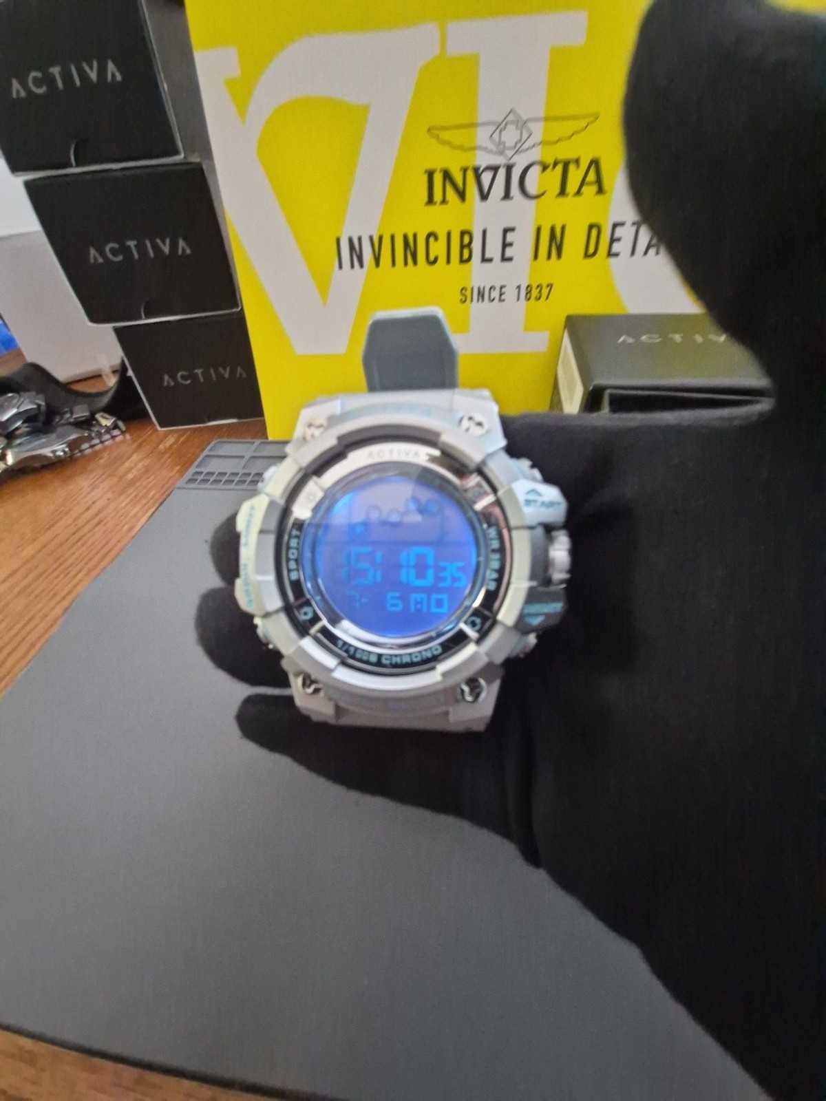 Activa by Invicta Digital Unisex Watch 50mm Silver ACW8082-025