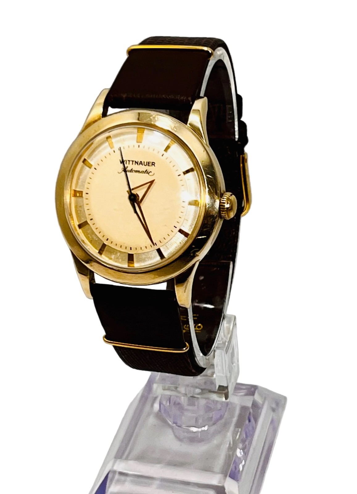 Vintage Wittnauer L130 Broad Arrow Automatic Wrist Watch Nice Condition Runs!
