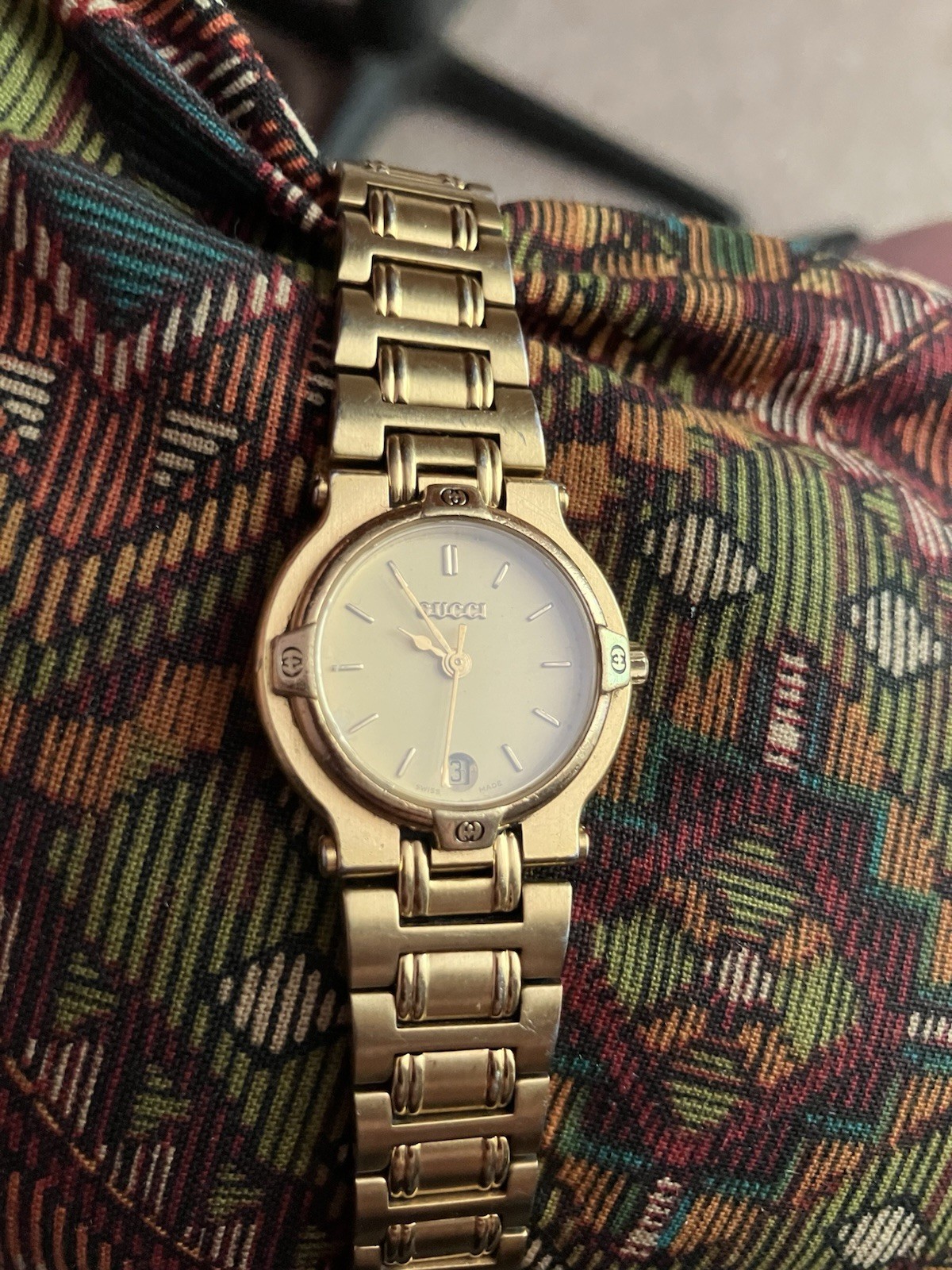 Gucci Vintage 9200L Gold Plated Stainless 7-Jewel Swiss ATM8 WR Watch