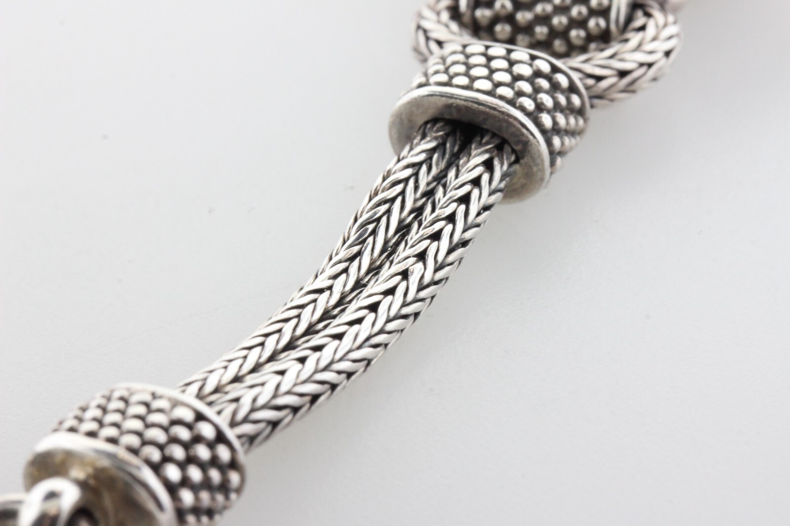 Suarti Bali BA Indonesia Sterling Silver 925 Braided Wheat Chain Watch 6.5″-8.5″