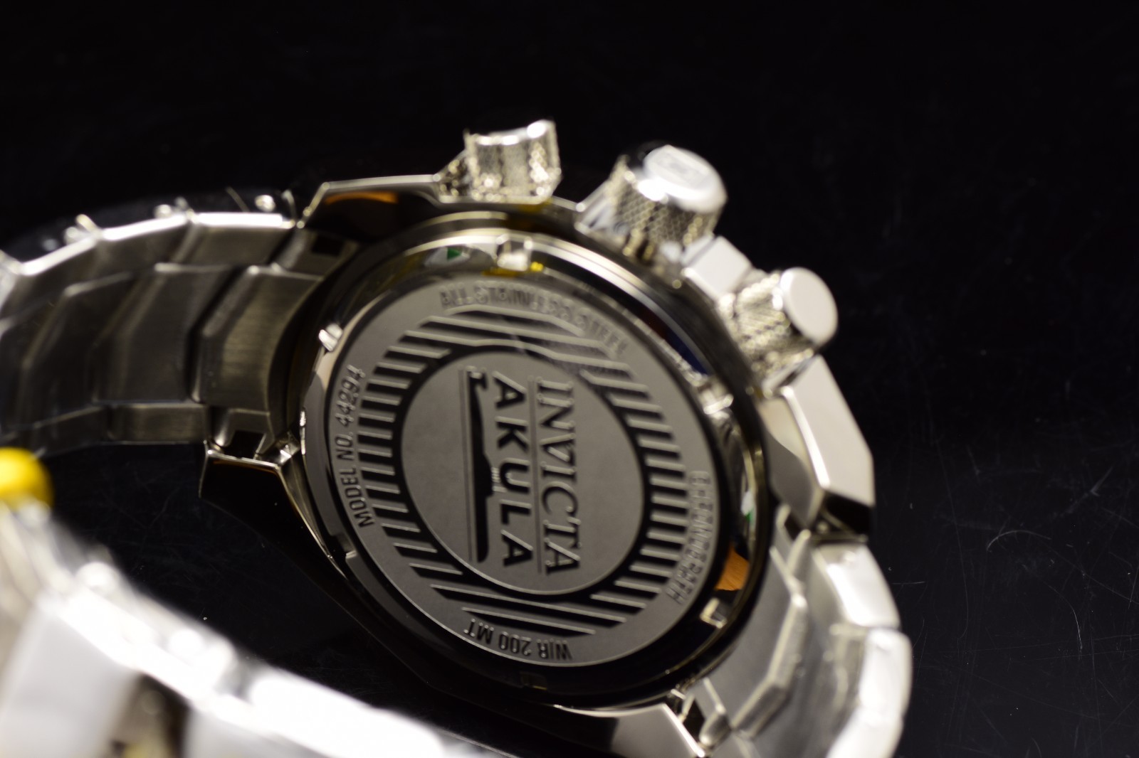 Invicta Men’s Akula 55mm Swiss Chronograph Orange/Blue High Polish SS Watch
