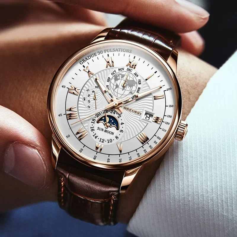 2026 New Luxury Men’s Sport Watch Fashion Top Waterproof Luminous Leather
