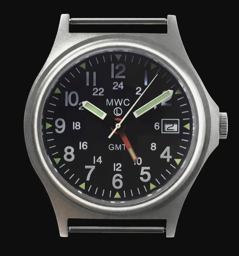 MWC GMT (Dual Time Zone) 200m Military Watch Screw Crown Sapphire Crystal