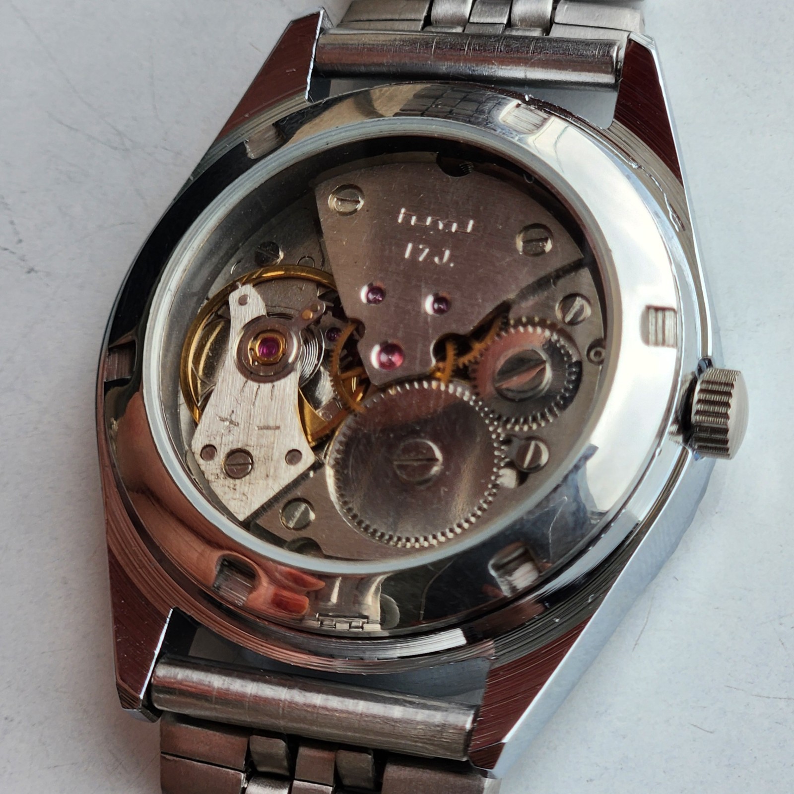 Vintage HMT Kohinoor Fluted Bezel Mechanical Hand Winding Wrist Watch A27