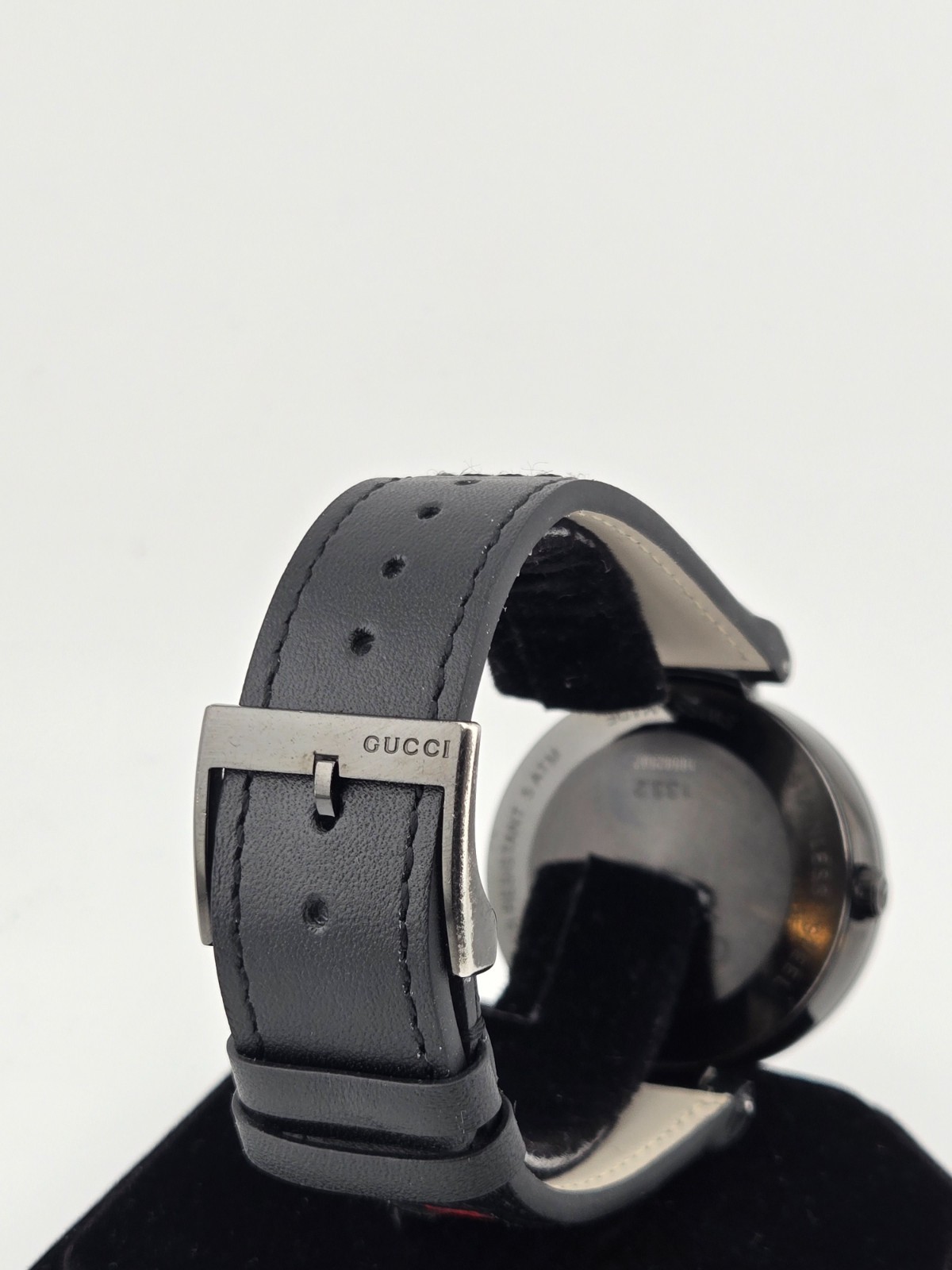 Gucci Interlocking GG Men’s Black Dial Multicolor Leather Strap Watch – YA133206
