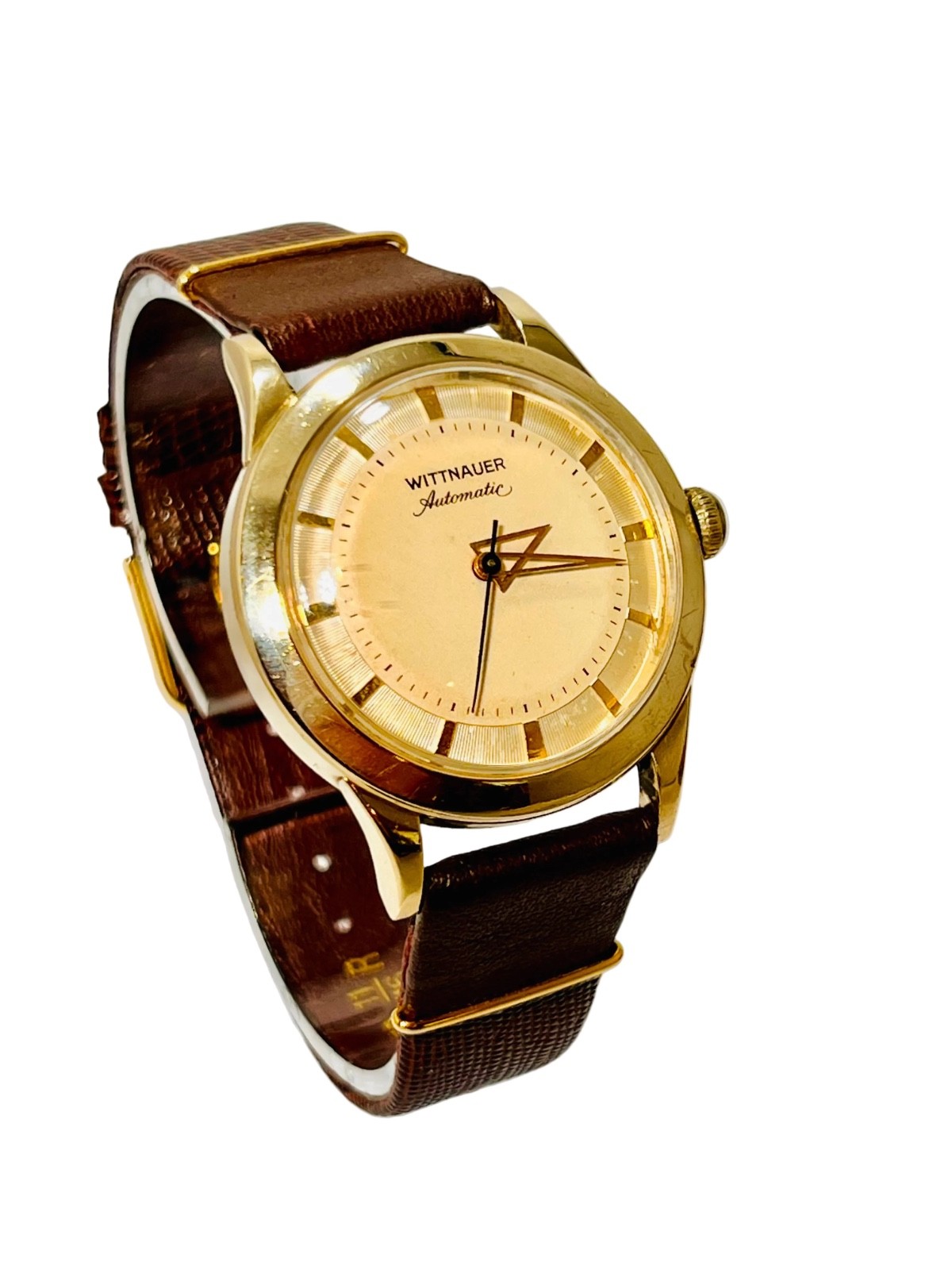 Vintage Wittnauer L130 Broad Arrow Automatic Wrist Watch Nice Condition Runs!
