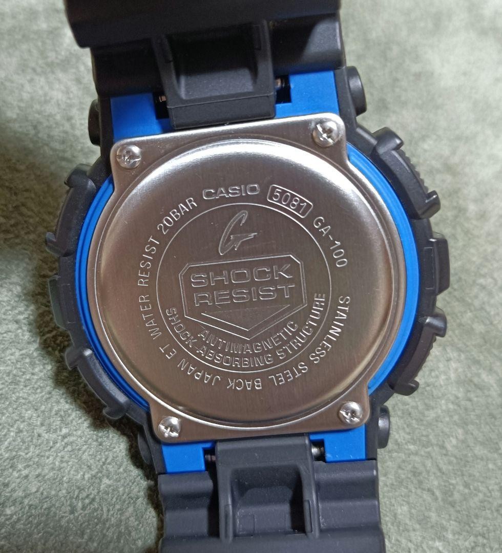 CASIO G-SHOCK GA-100CB Matte Black x Blue