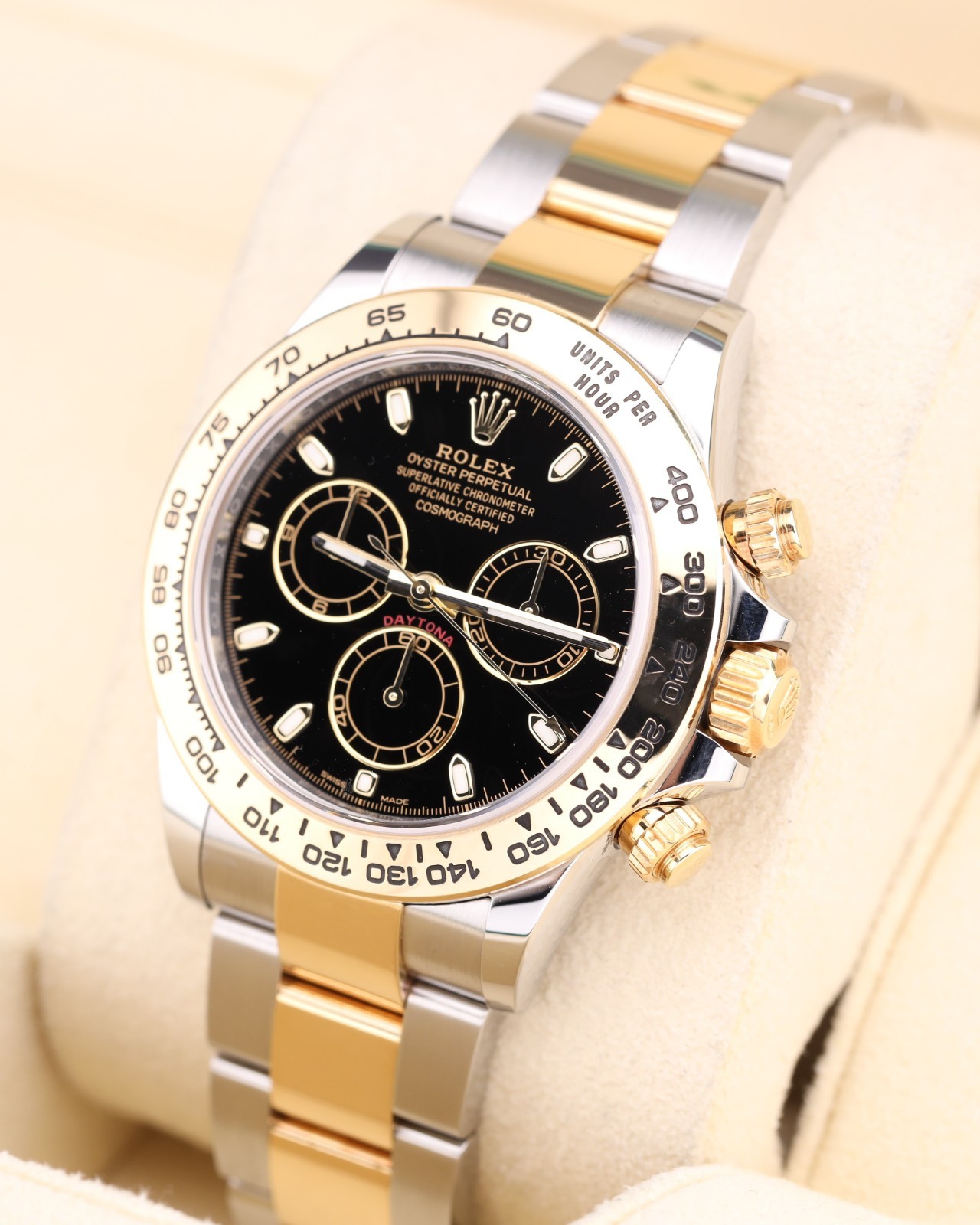 Rolex Daytona Black Dial Two Tone Yellow Gold Oyster 116503 Full Set 2022