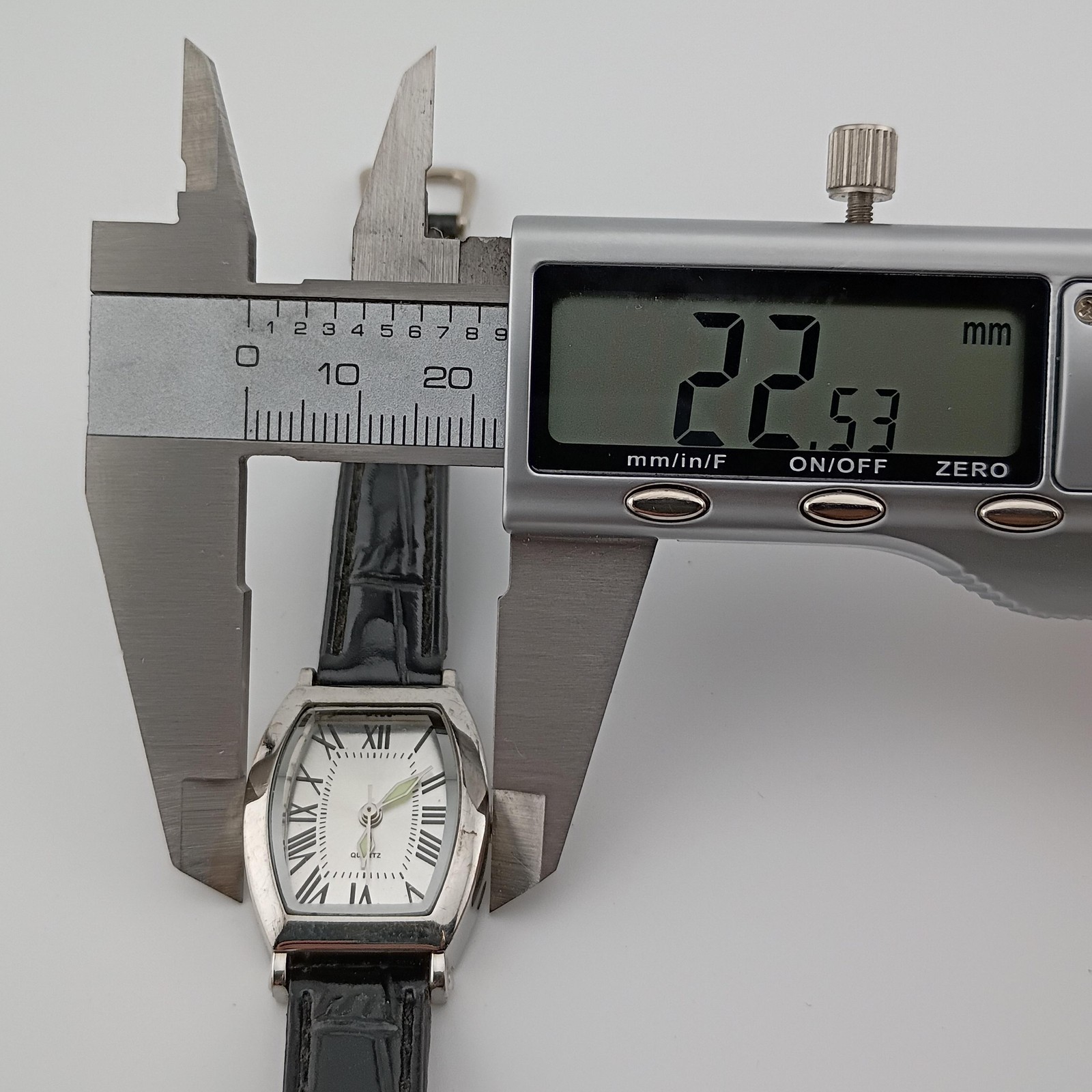 SKC Womens Watch 23mm Silver Dial Silver Case Black Strap, Fresh Battery