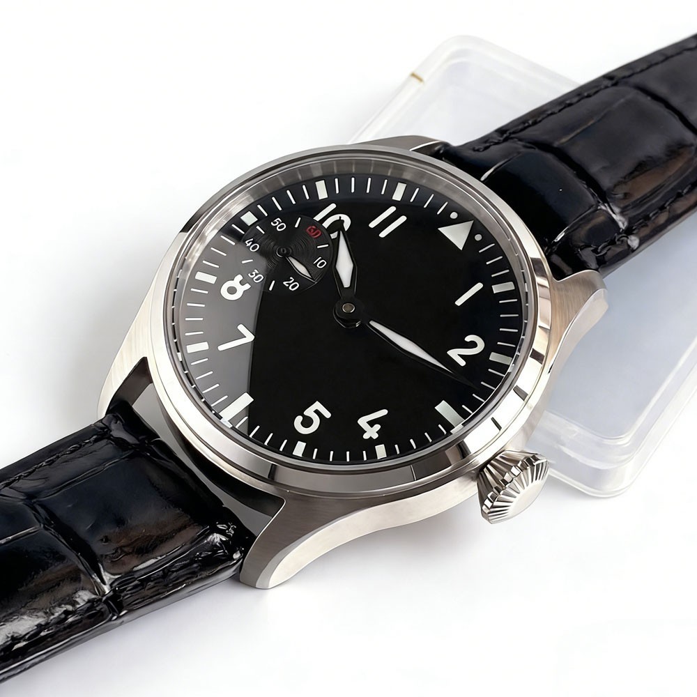 Tandorio New Sapphire Glass 42mm Hand-Wind Men Watches For Asia 6497 ST3600