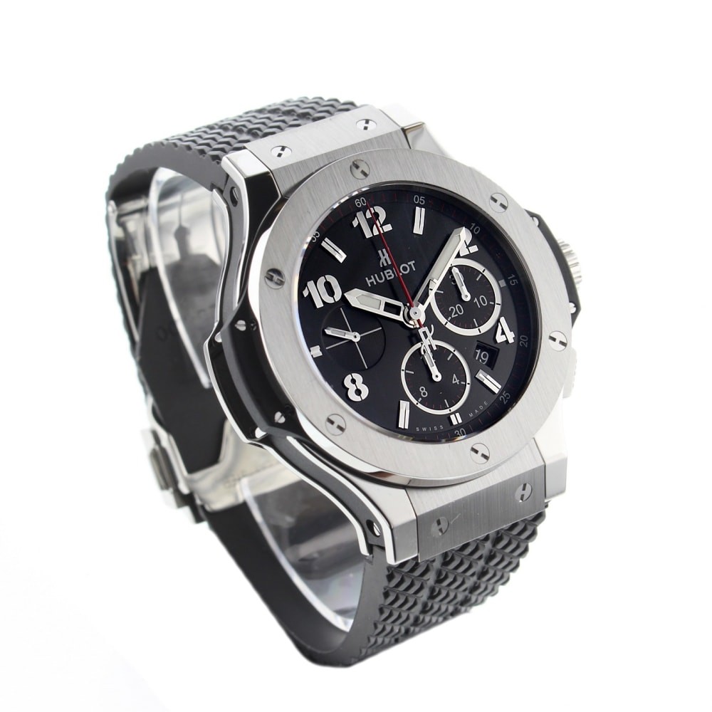 HUBLOT Big Bang 44 mm Steel Black Chronograph Watch 301.SX.130.RX Complete