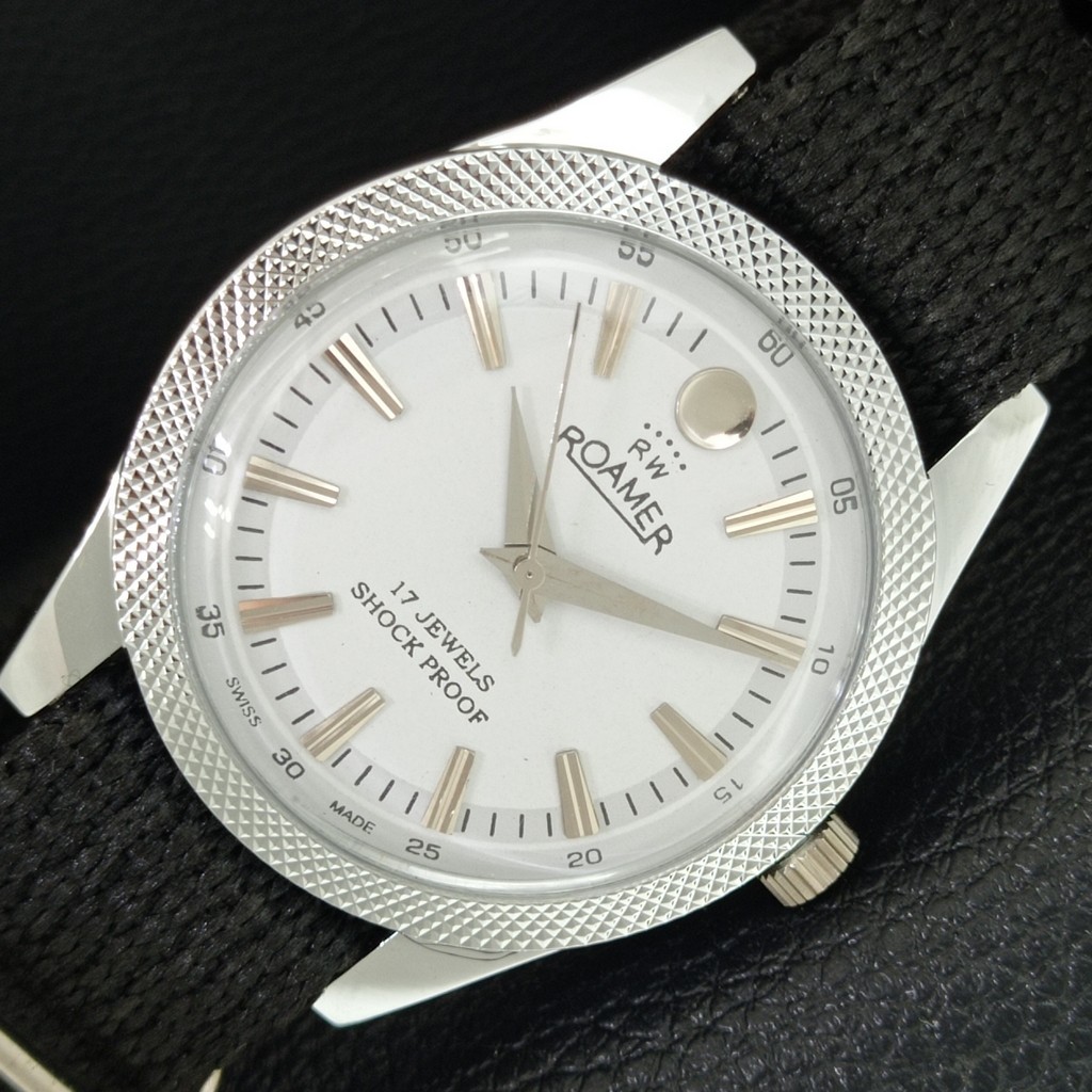 REFURBISHED VINTAGE HAND-WINDING SWISS MENS WHITE COLOR DIAL WATCH a707162-1