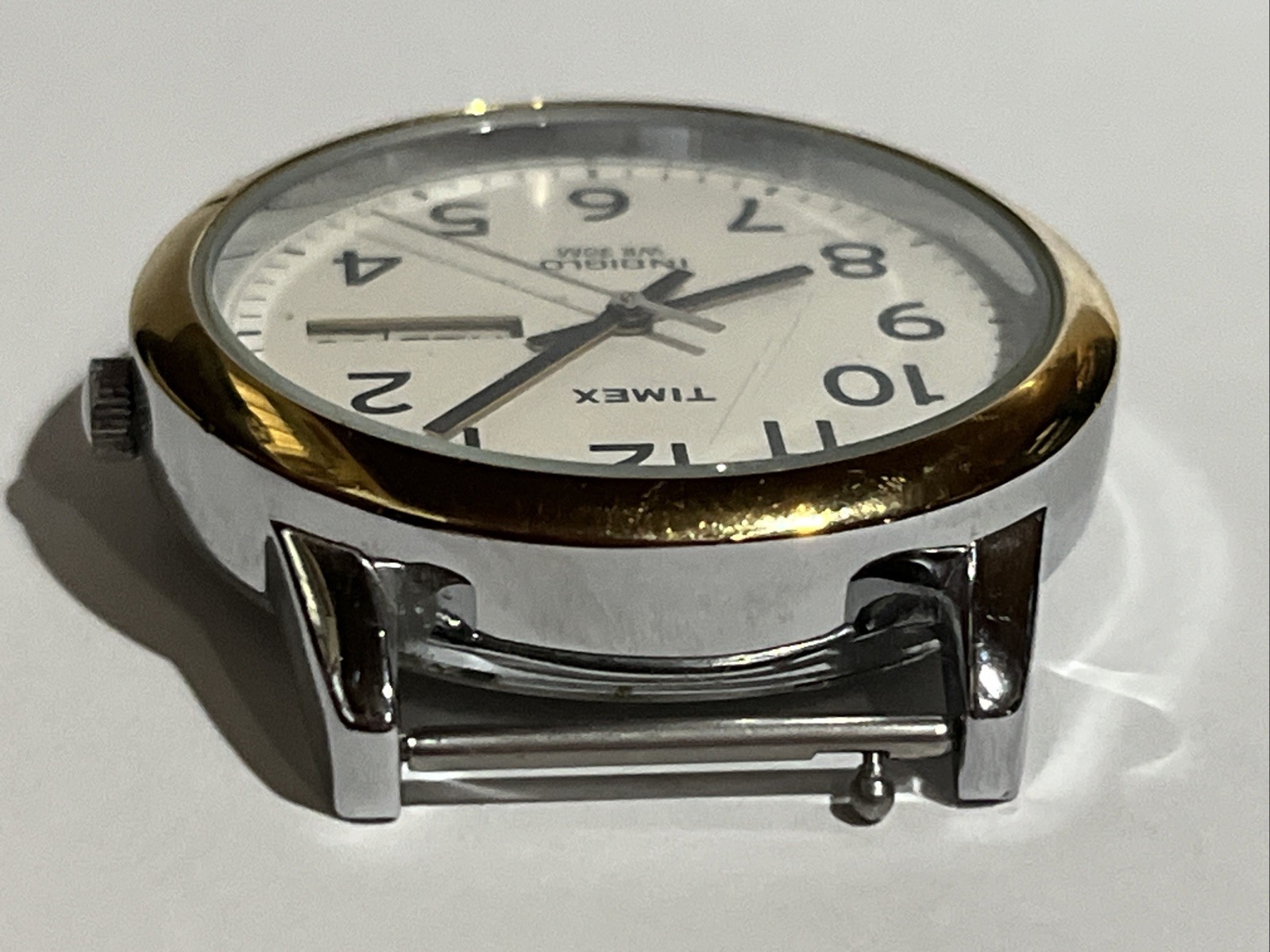 2 Timex EASY READER Indiglo WR30M Mens Watches No Bands Need Batteries