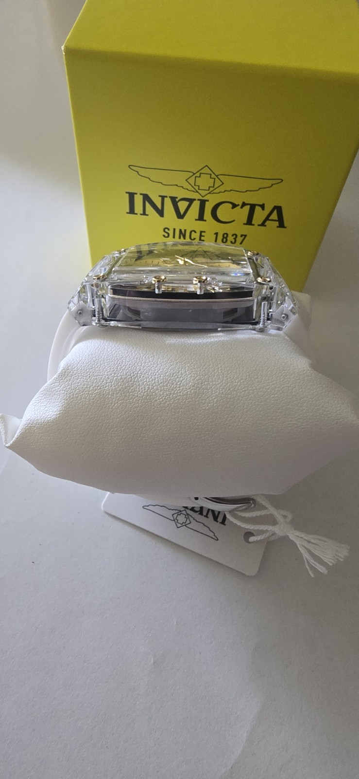 Invicta S1 Rally 70147 Men’s 42mm Quartz Chronograph Watch Clear/Gold NIB