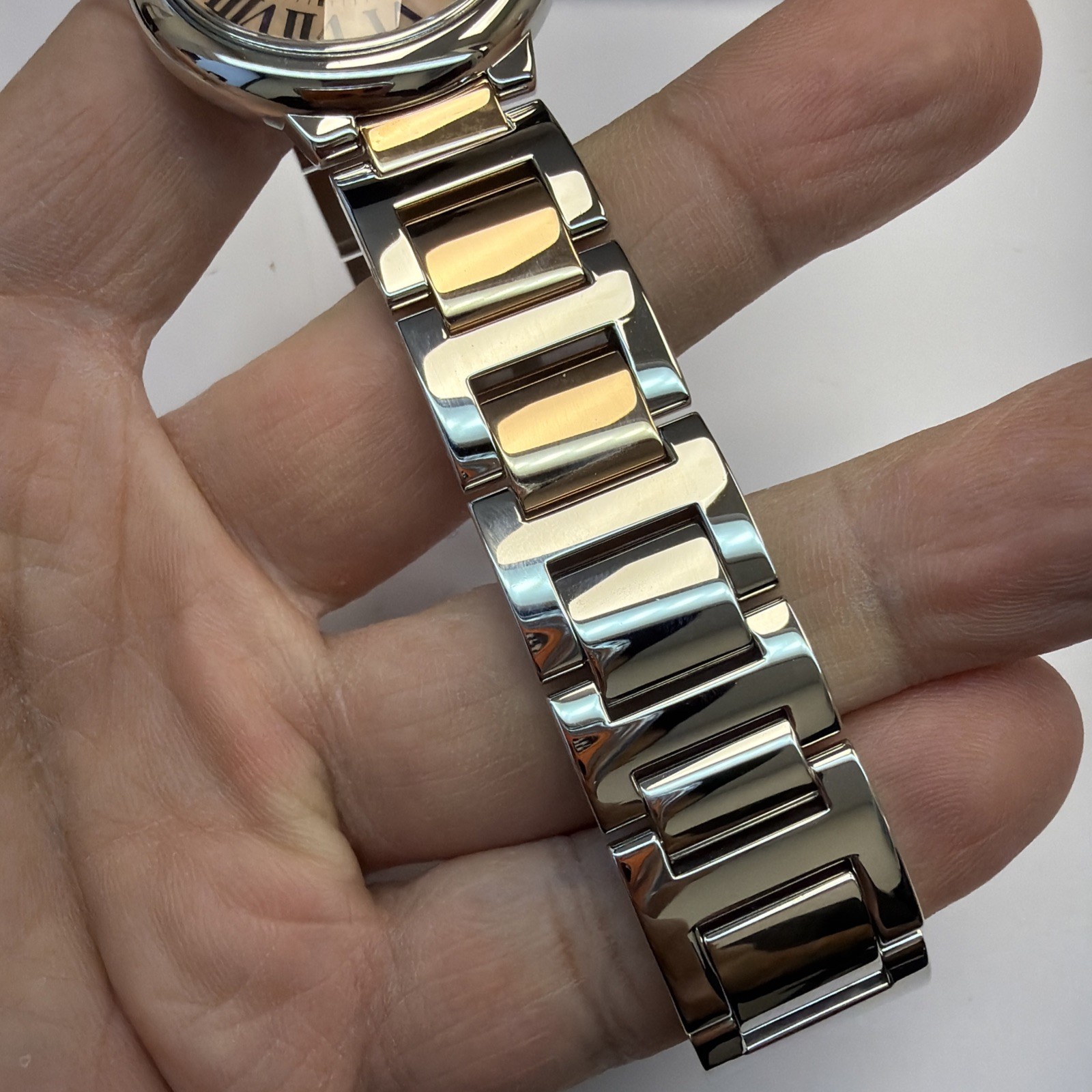 Cartier Ballon Bleu 18k Rose Gold And Stainless 36mm Pink Mop W6920033