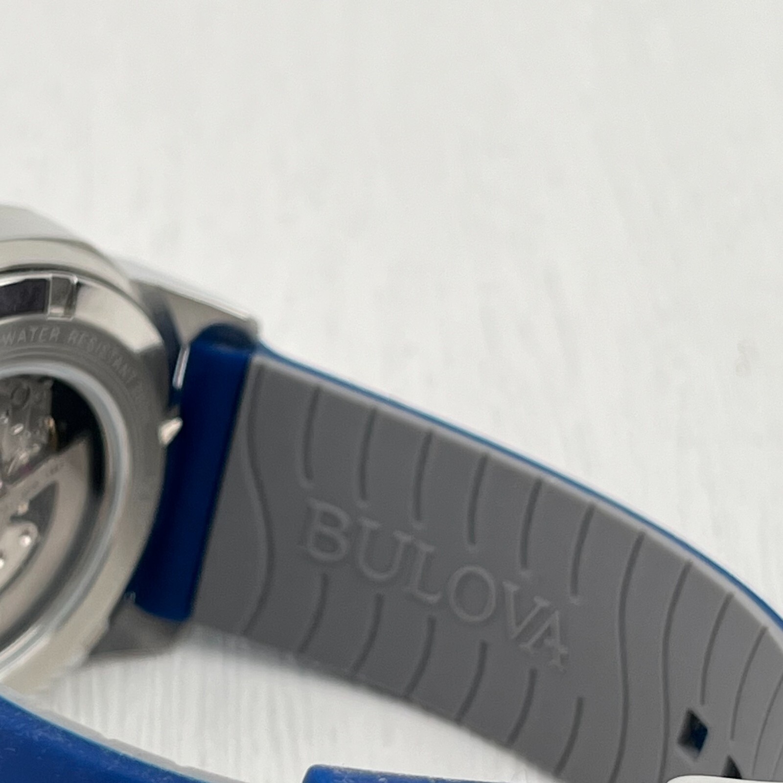 Bulova Marine Star Automatic 45mm Blue Dial Blue Rubber Strap Men’s Watch 98A303