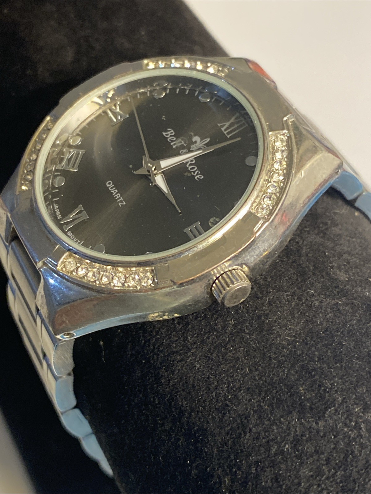 Bell & Rose Watch Men Silver Tone Round Face 38MM New Battery