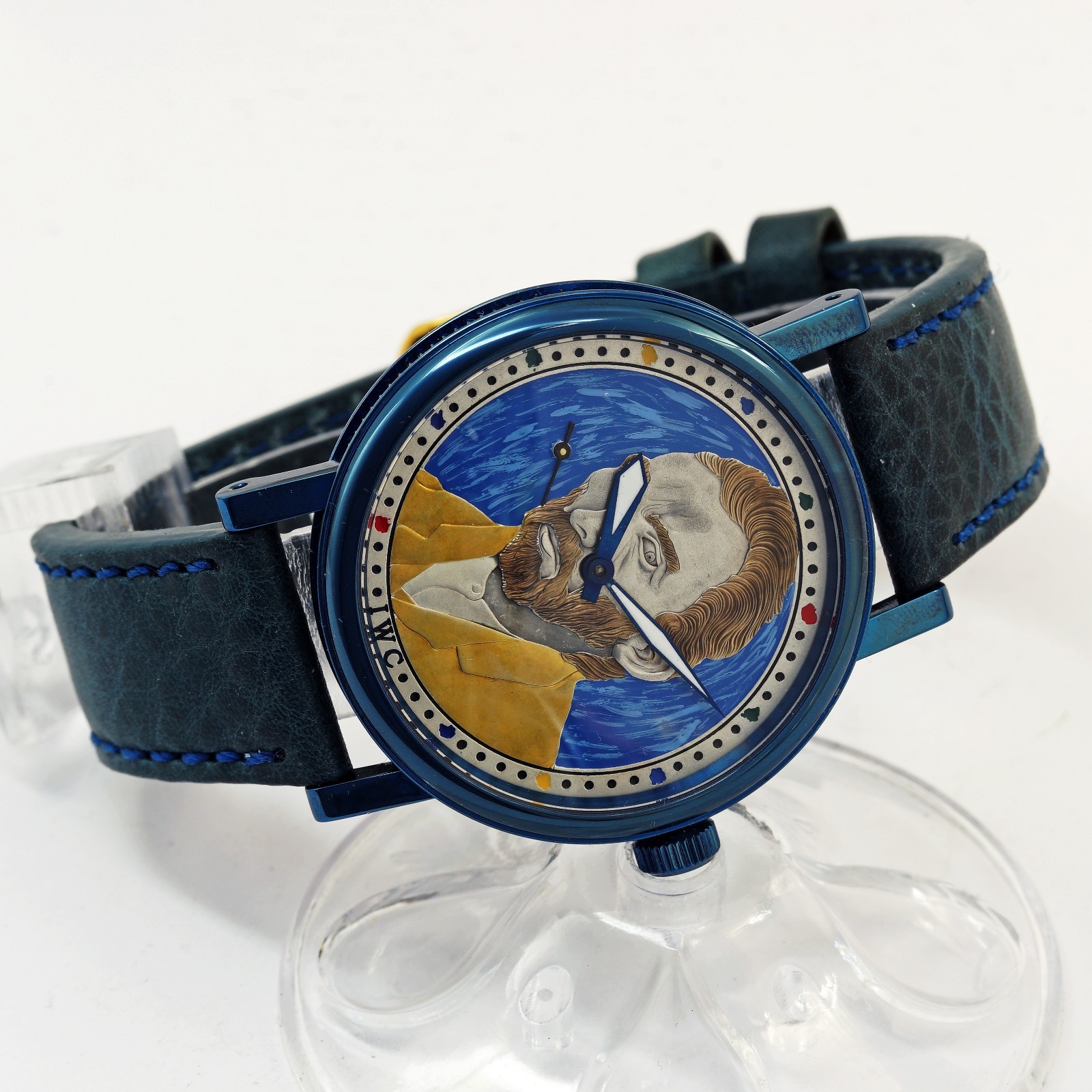 1920s IWC Schaffhausen Marriage Watch Unique Van Gogh Dial Skeleton wristwatch