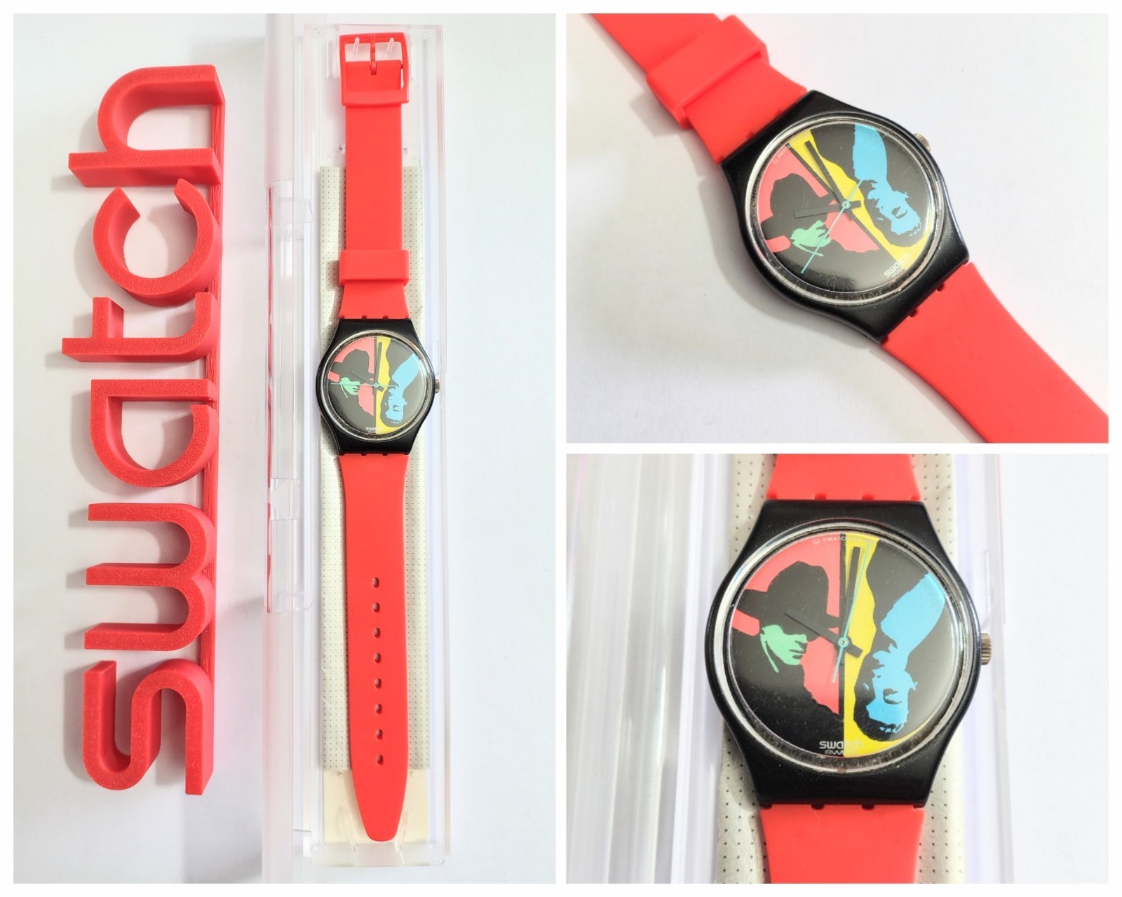 Swatch Gent GB122 Coloured Love 1988 Vintage Working Swiss Made Watch
