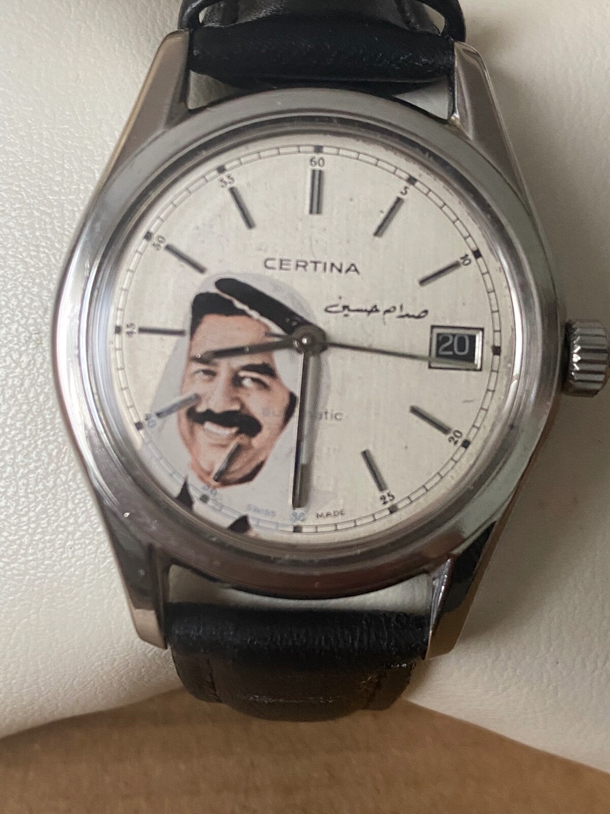 Certina Automatic Iraq Saddam Hussein Special Edition Watch White Head Cover